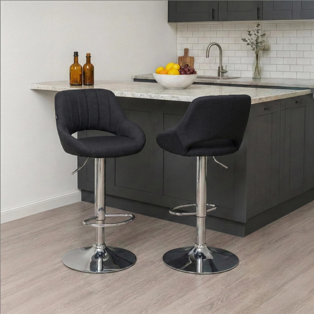 Set di 2 sgabelli da bar tessuto Milet C 1