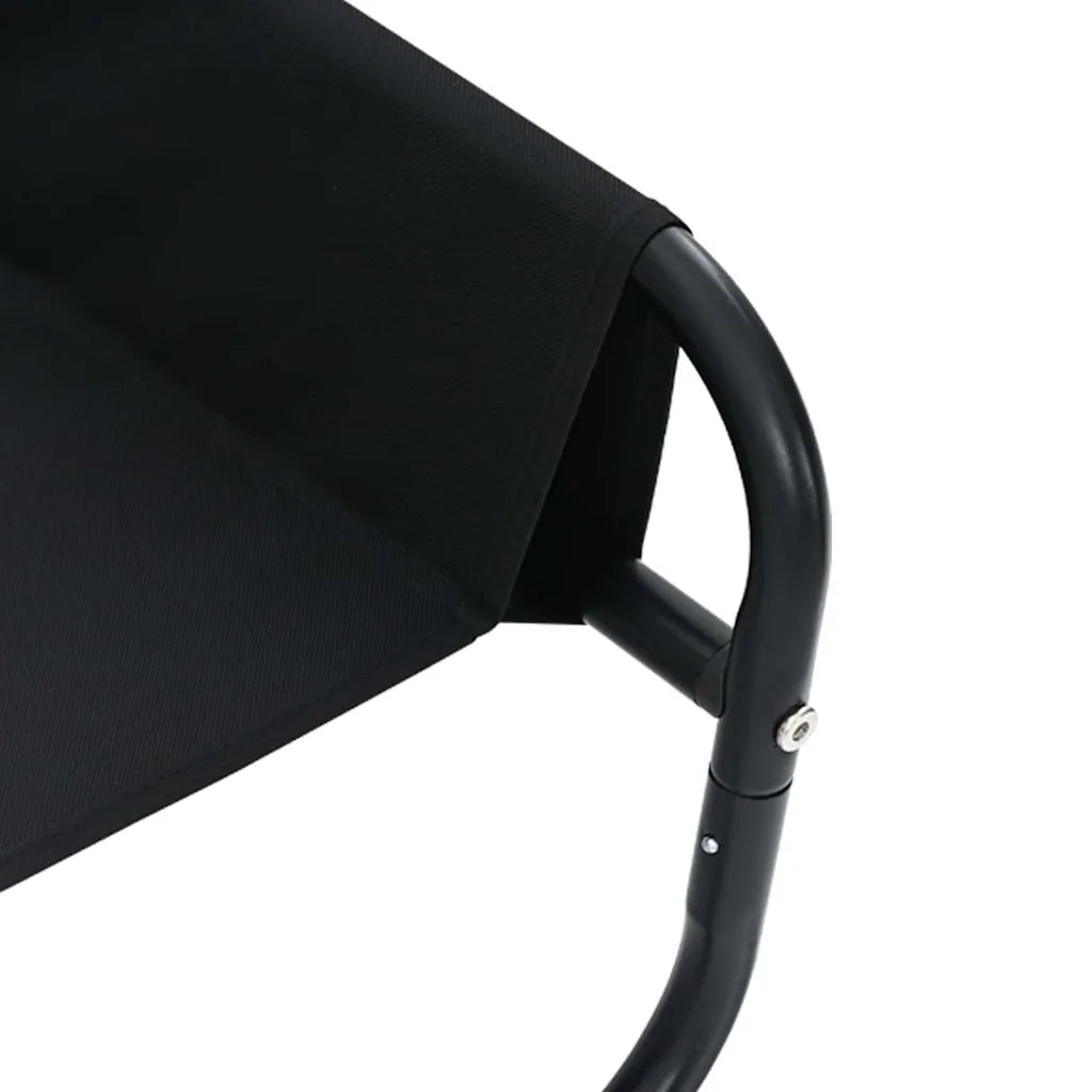Letto per Cani Nero 75 x 75 x 30 cm Acciaio CFW1088751