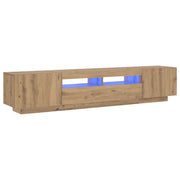 Mobile TV | Armadietto TV | Mobile Porta TV con LED Artigianale 200x35x40 cm Multistrato