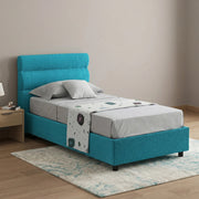 Brendola, Letto Singolo Materasso Incluso Made in Italy, Azzurro