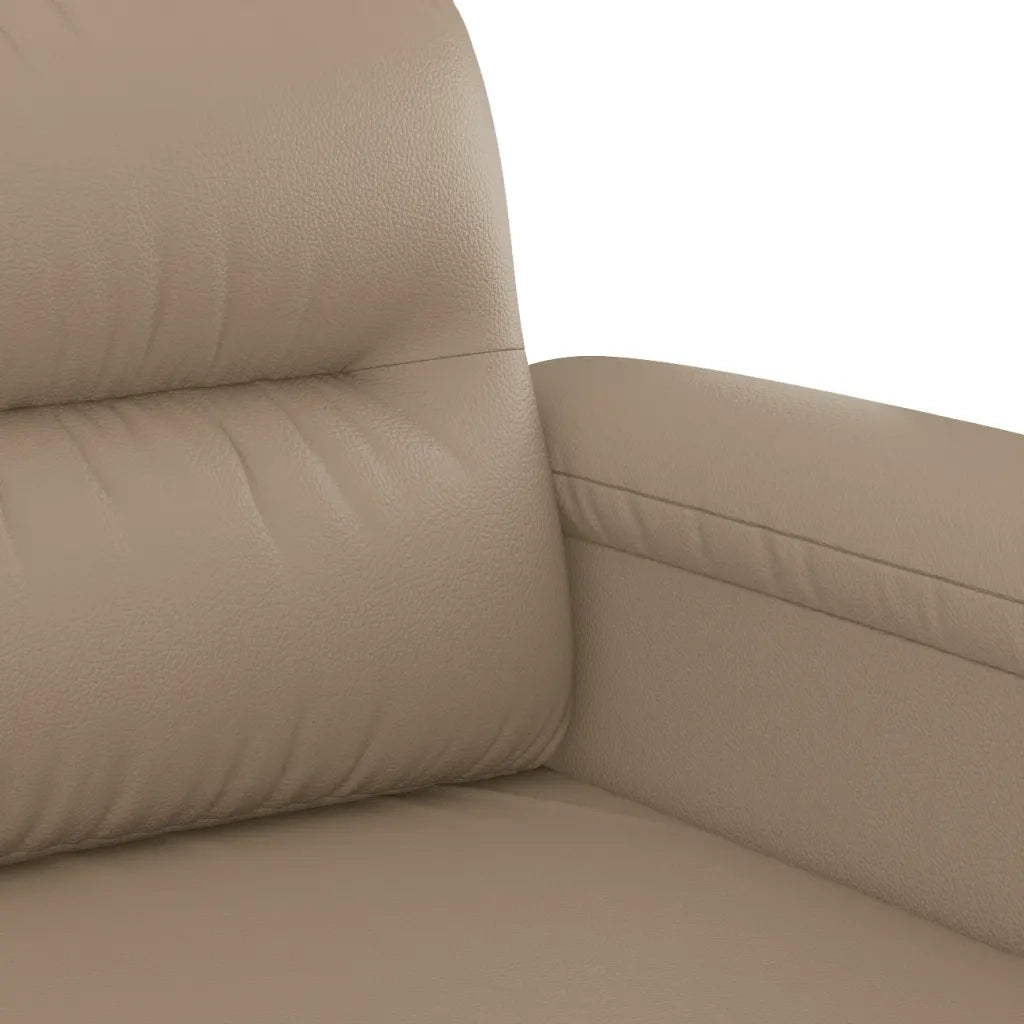 Divano a 2 Posti-Sofa 2 Posti Cappuccino 140 cm in Similpelle 565604