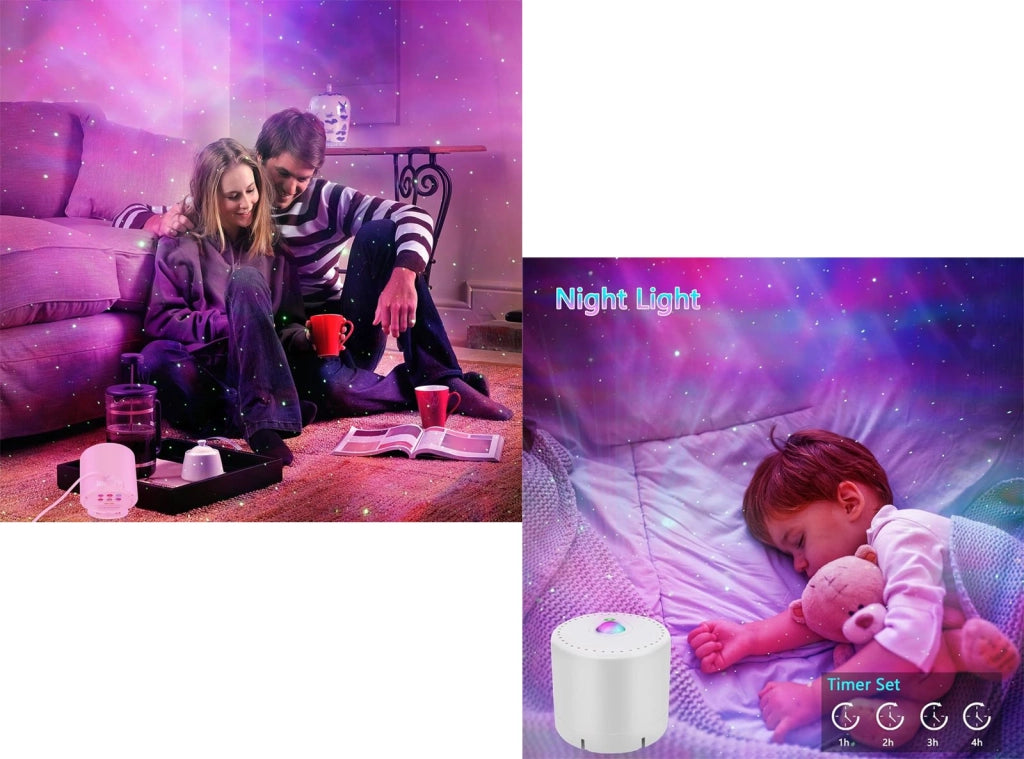Lampada Proiettore Stelle Cielo Stellato Luce Rotante Nebulosa con Timer e Telecomando per Bambini Adulti Regalo Decorazioni