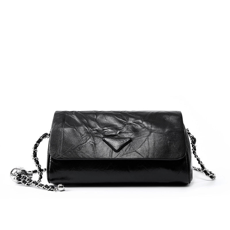 Borsa a mano da donna di lusso in pelle, borsa a tracolla casual da ascella, borsa a secchiello morbida da donna, nera