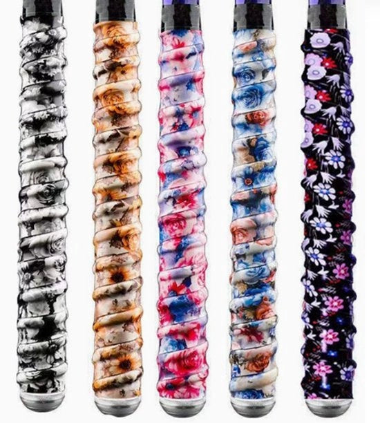 Banda assorbente per pesci 1,5 m, con strisce colorate, e banda antiscivolo per racchette da tennis e badminton, assorbimento sudore e protezione attrezzi da pesca.
