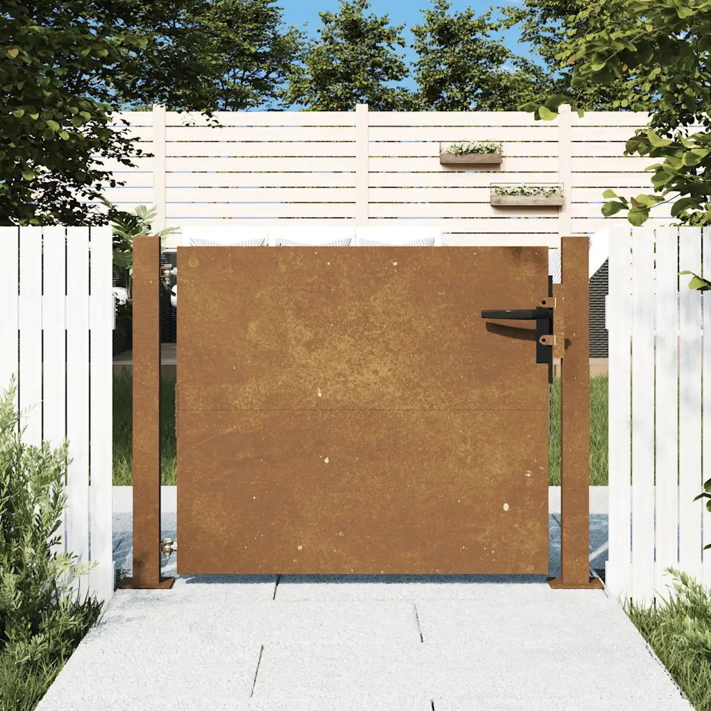 Cancello da Giardino 105x80 cm in Acciaio Cortencod mxl 130245