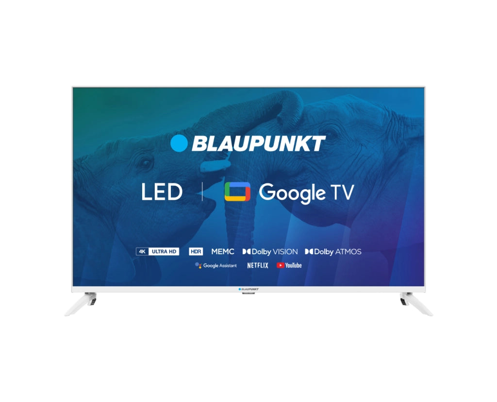 TV 43 BLAUPUNKT 4K DBT2 GOOGLE TV DVBT2 DVBS2 NEW SMART BIANCO WIFI