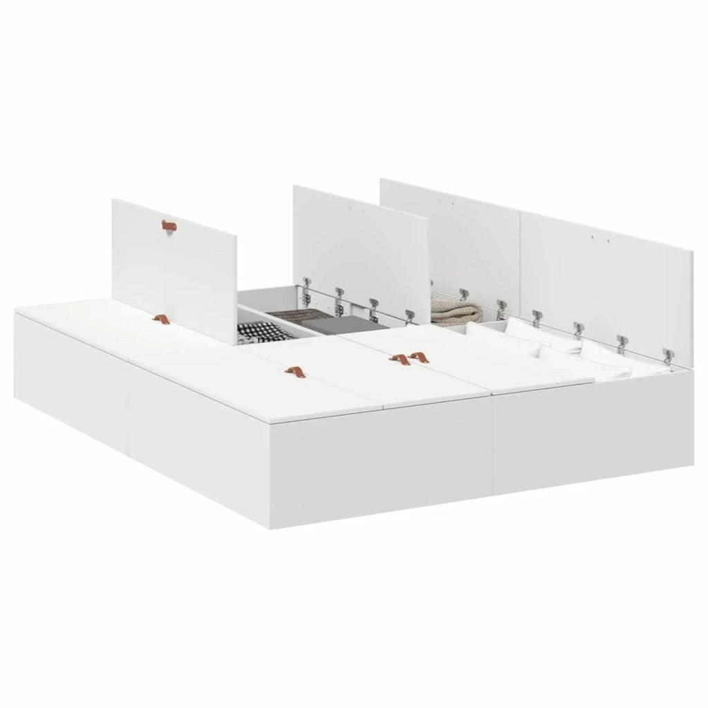 Struttura letto con contenitore Bianco 135 x 190 cm 3335437