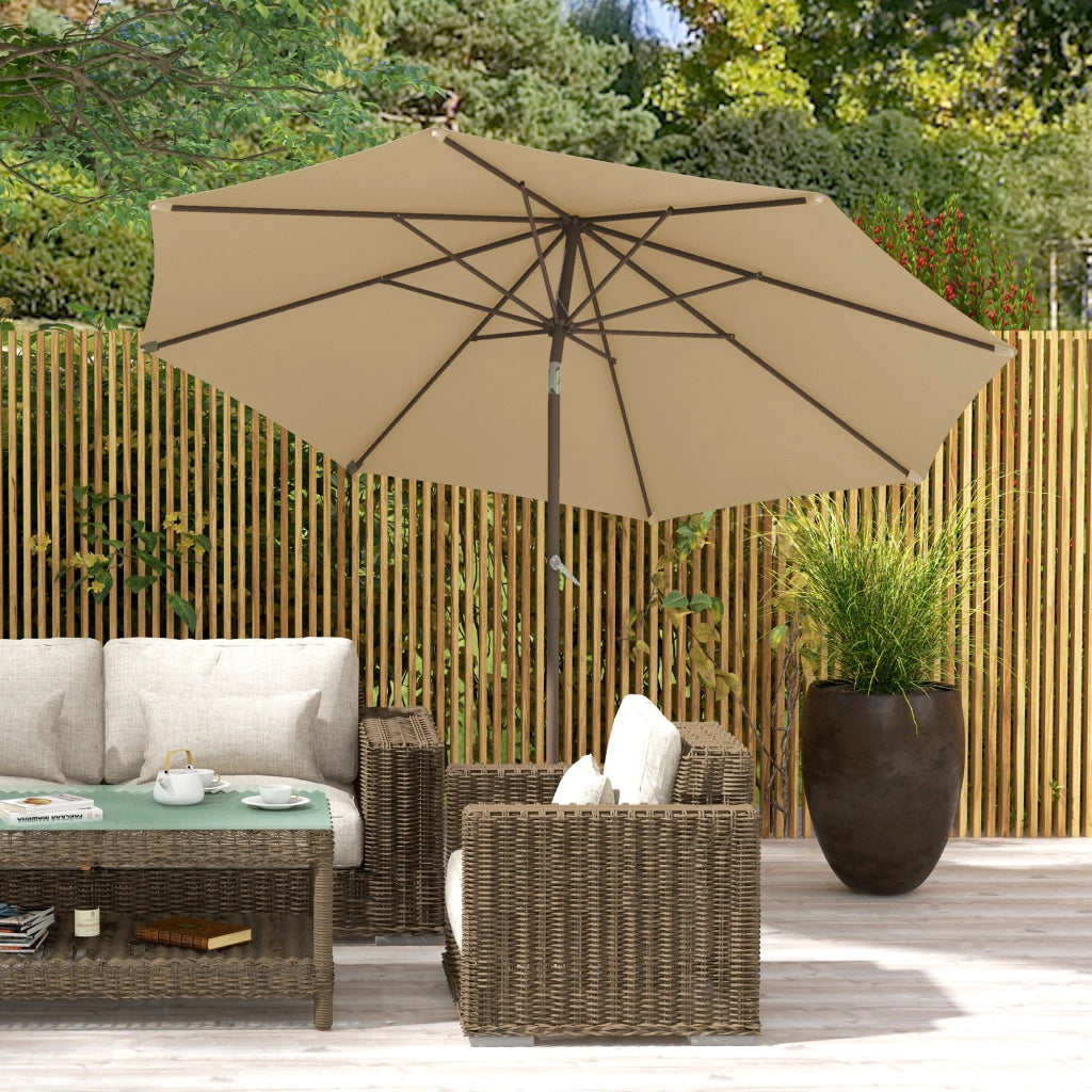 Ombrellone da giardino ¨C zephmum ¨C grigio metallo 263 cm ?
