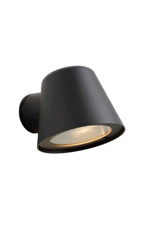 Applique esterna Lucide Dingo GU10 5W 3000K IP44 nera