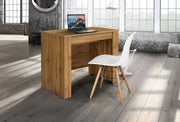 Consolle-tavolo in rovere nodato nobilitato con 4 allunghe da 45 cm misura l.90 p.50 h.75