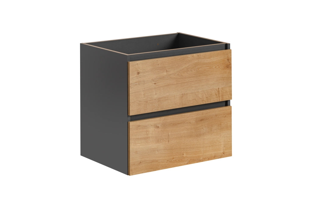 Mobile sottolavabo 60 cm 2 cassetti Monako Grey Oak 60 x 57 x 46 cm