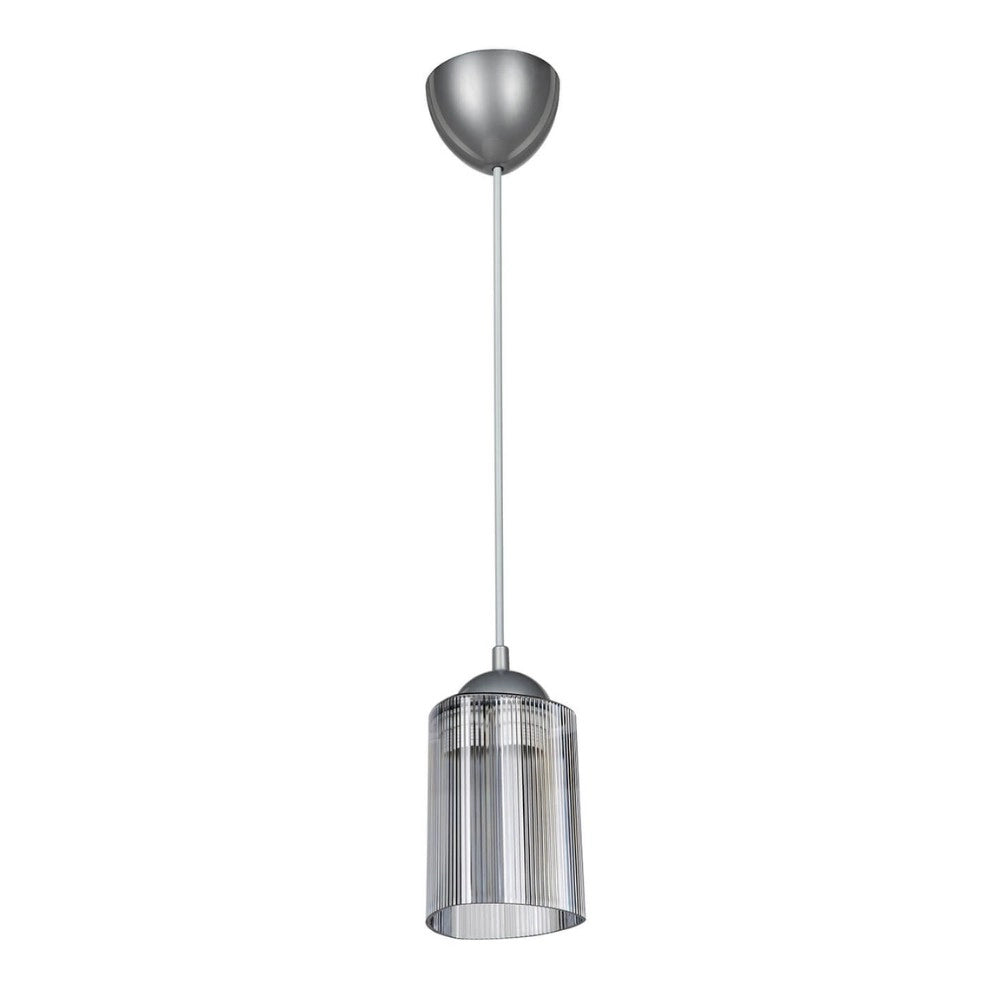 Lampada da soffitto Optical MDL3871 con paralume triangolo in plastica fumè H70xL11