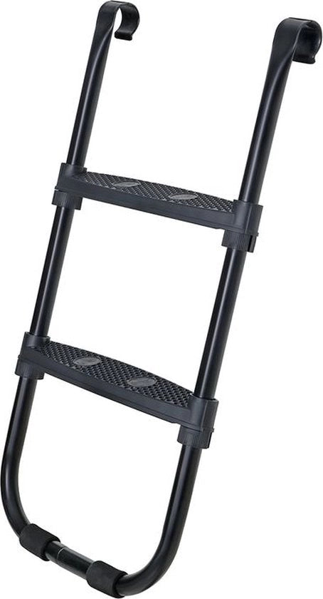 Scala Trampolino - Scala Trampolino Adattabile - Scala Trampolino Antiscivolo - Lame in Acciaio Verniciato - Nero - 40,6 x 7,3 cm (L x P)