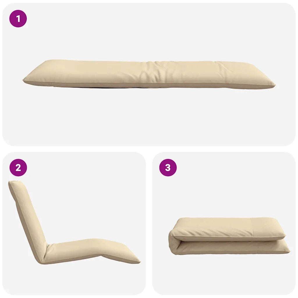 Lettino Pieghevole Beige 175x54x8,5 cm in Tessuto Oxford 4019749