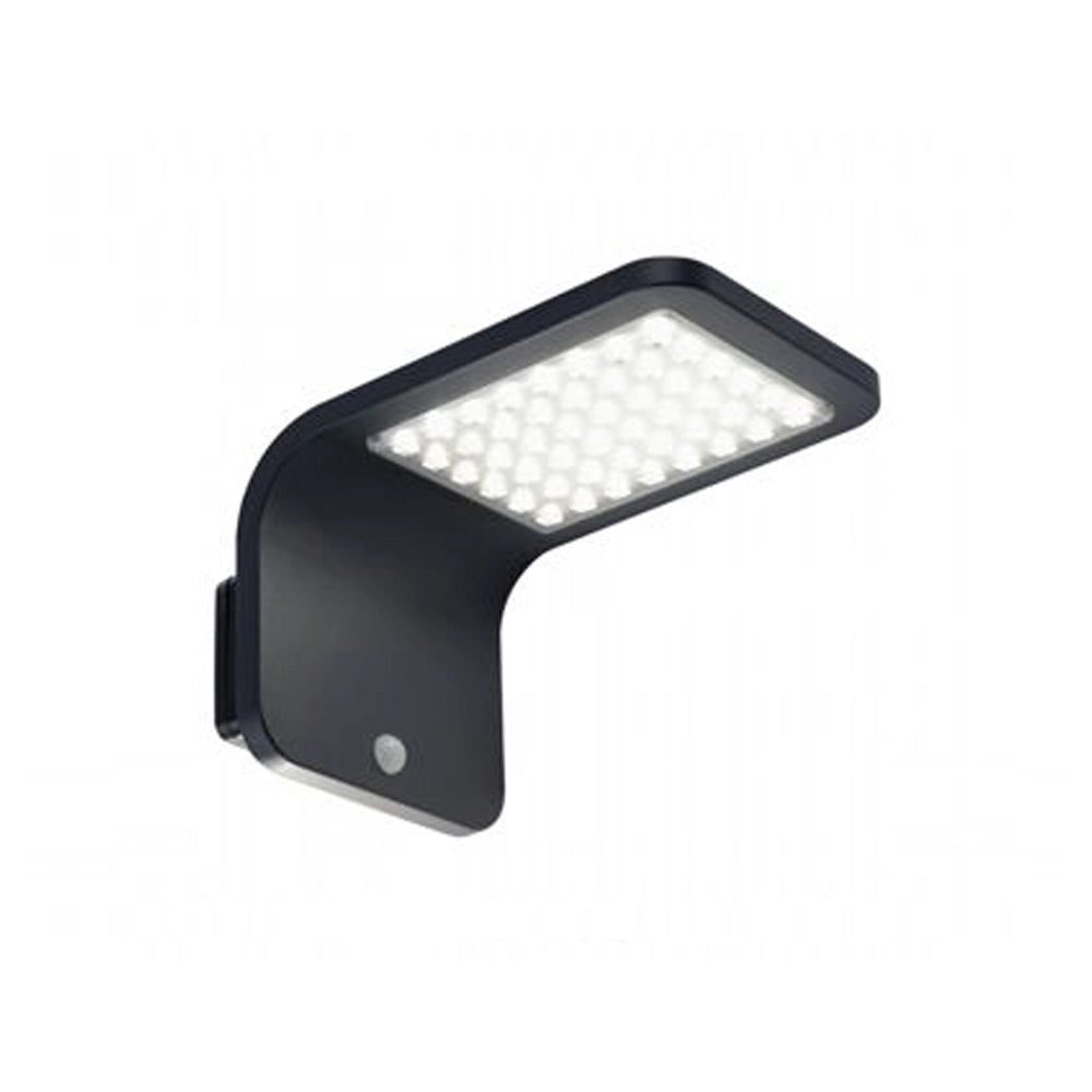 Applique Solare Moderna Street Alluminio E Termoplastica Nero Led 3W 4000K