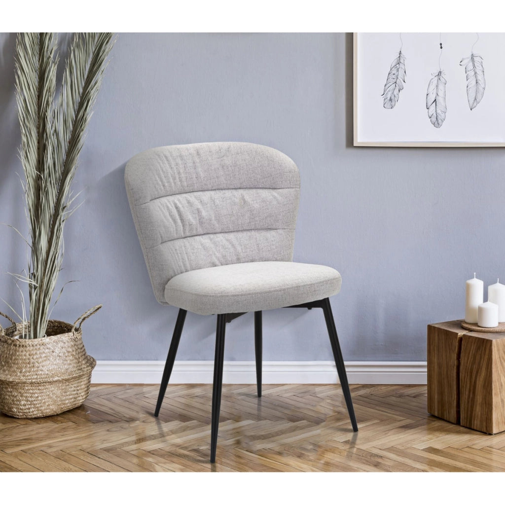 Set di 2 Sedie VKH378, Grigio, Metallo, 58x60,5x85 cm