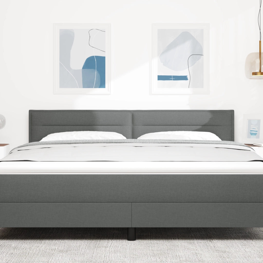 Testiera  Design Linee Grigio Scuro 180 cm Tessuto