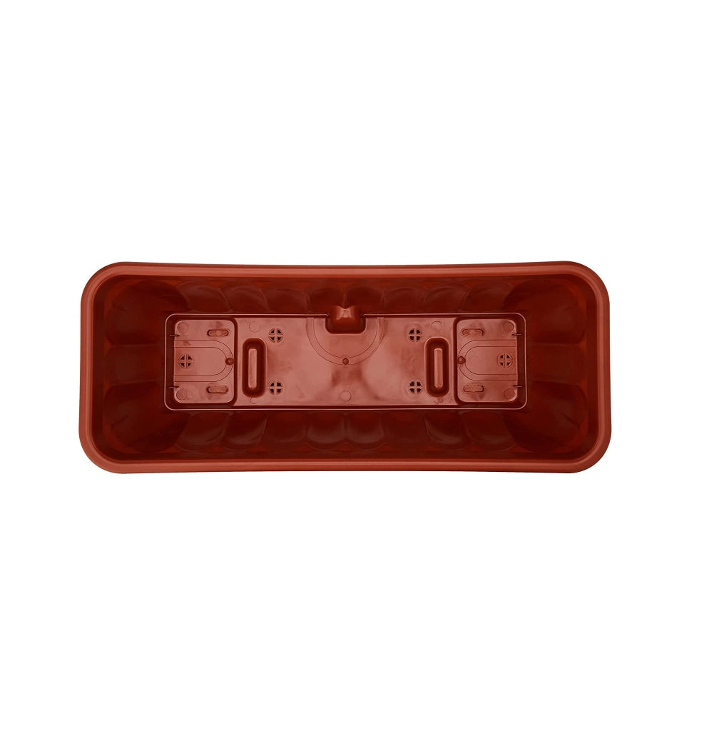 Vaso fioriera balconetta raccoglitore 40x18x16 plastica terracotta fiori piante