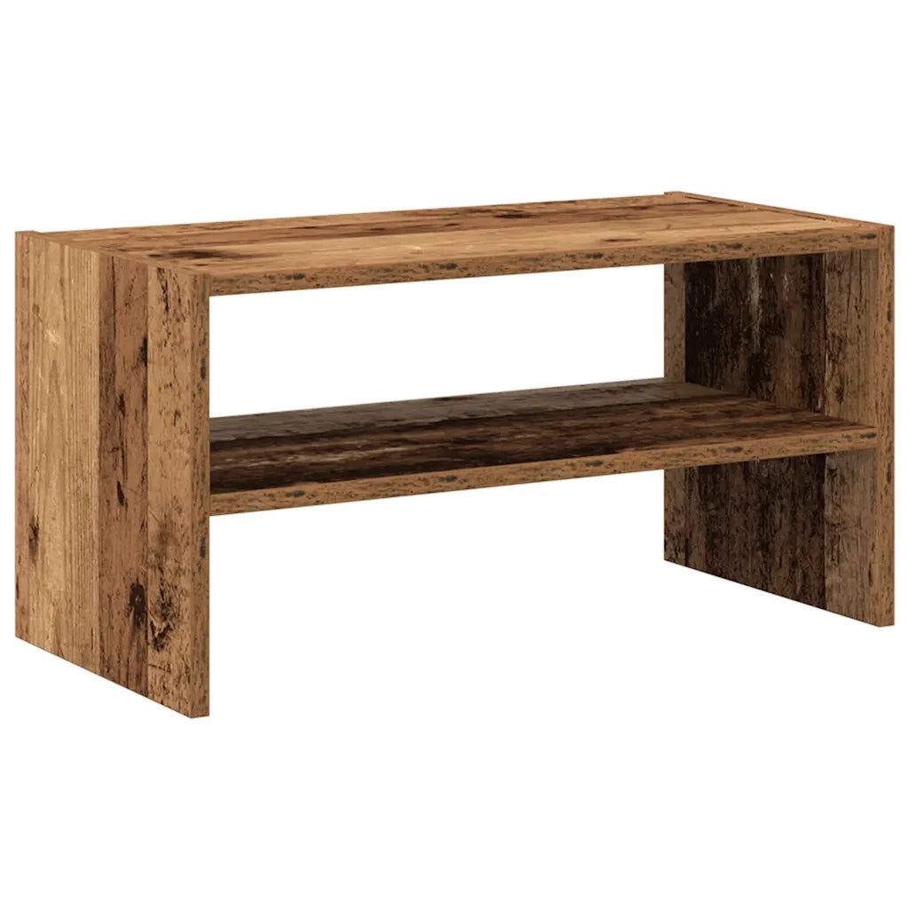 Scarpiera Impilabile-Scaffale per scarpe Legno Antico 60x30x30,5 cm