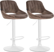 Set di 2 sgabelli da bar Milet Velvet L 2