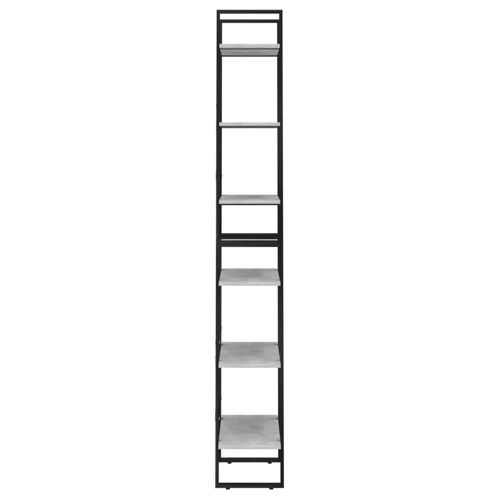 Scaffale Grigio Cemento 60x30x210 cm in Legno Multistrato 806521