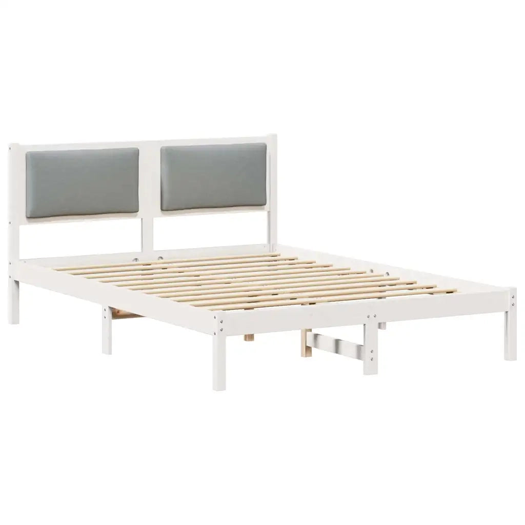 Struttura del letto Grigio chiaro 160 x 200 cm Pino massello