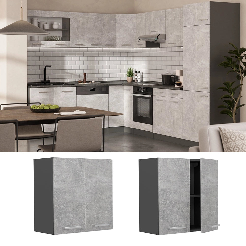 Pensile da cucina R-Line Calcestruzzo/Antracite 60 cm Vicco