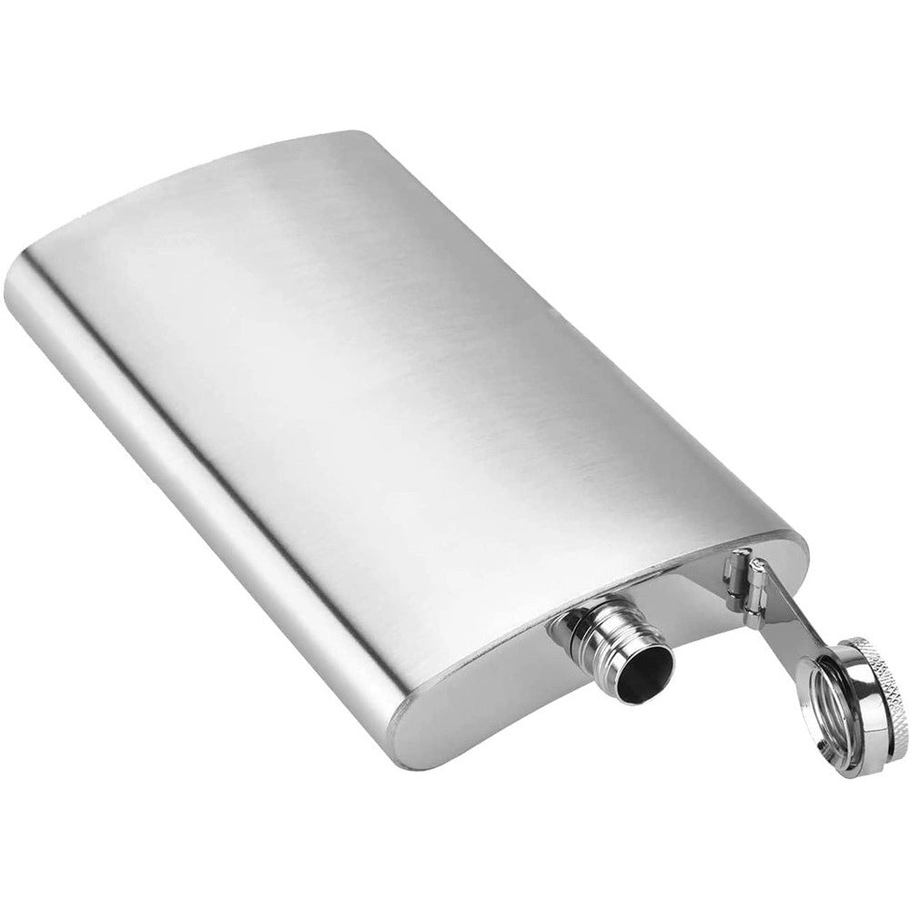 Trade Shop - Fiaschetta Bottiglietta In Acciaio Inox Da 177 Ml 6 Once Tascabile Ergonomico -