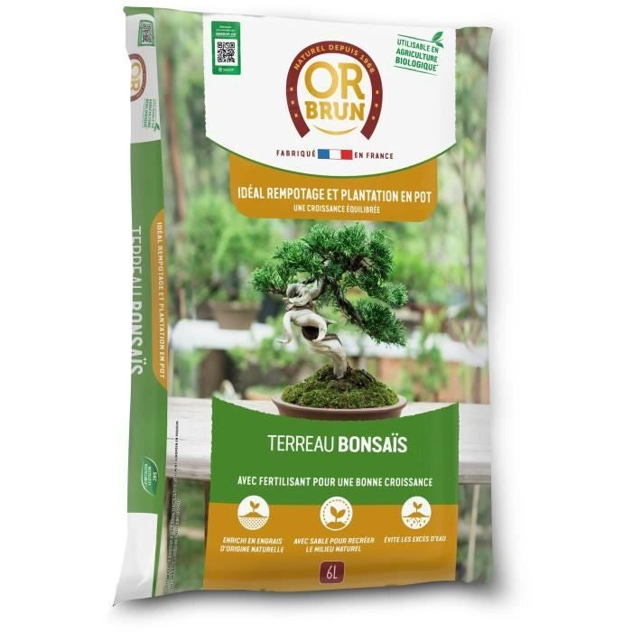 Terriccio per bonsai - BROWN GOLD - OBRTBON6U - 6L - Migliore radicazione