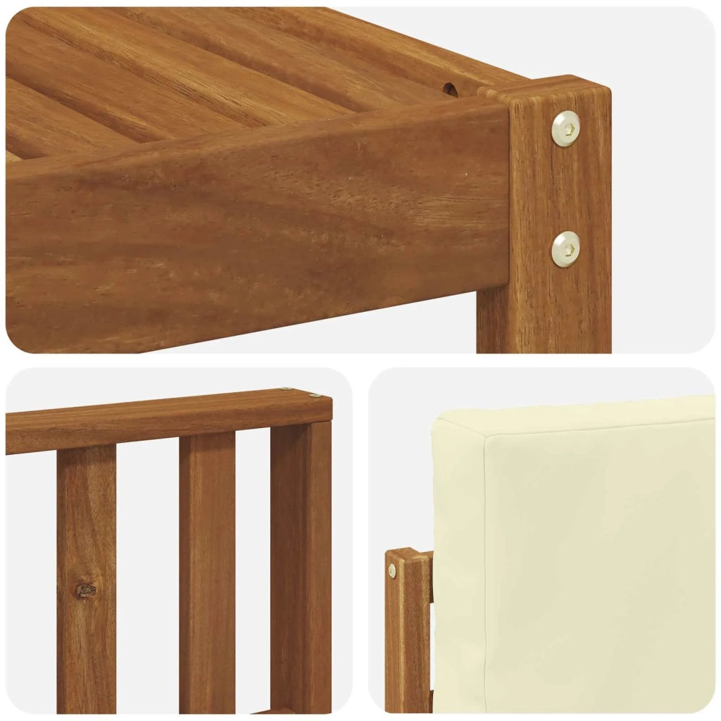 Set di divani da esterno con cuscino 8 pcs Naturale e Crema 3366738
