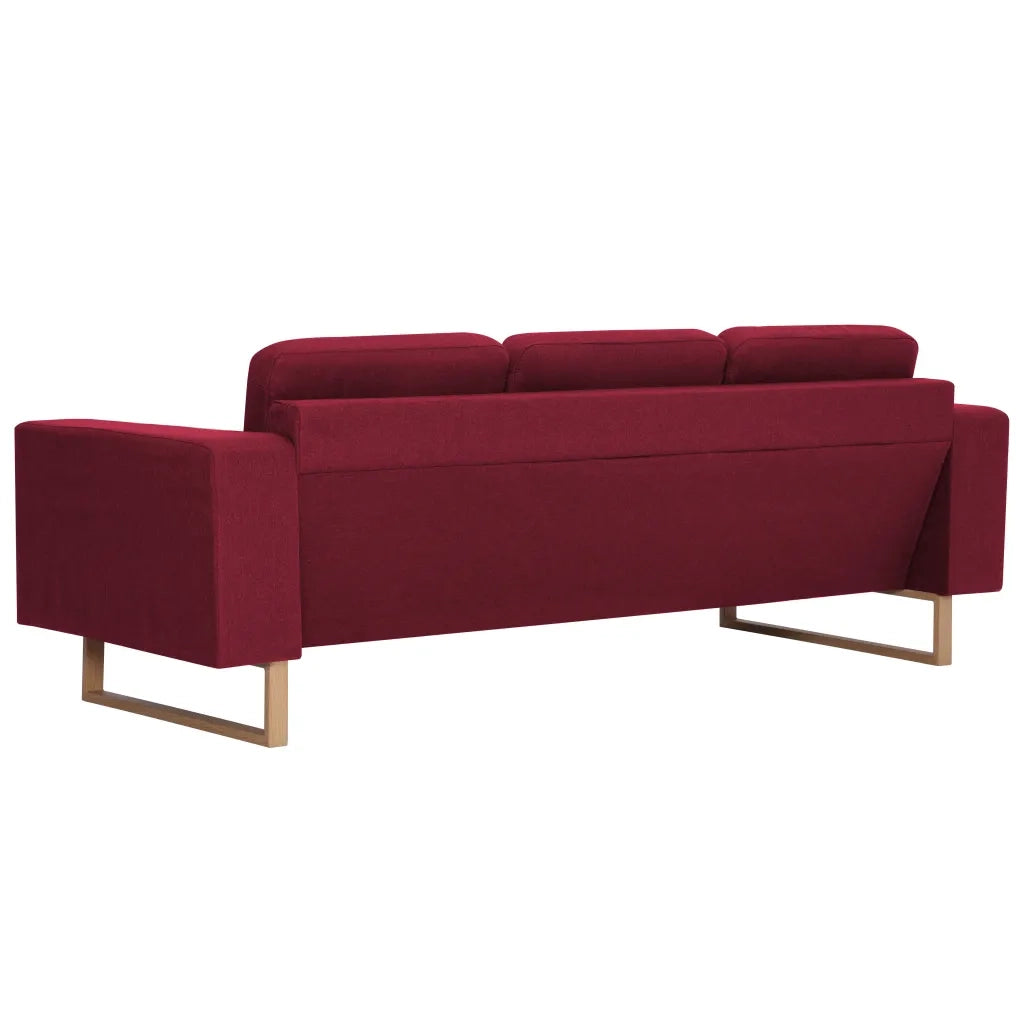 Divano a 3 Posti in Tessuto Rosso Vino cod mxl 21477