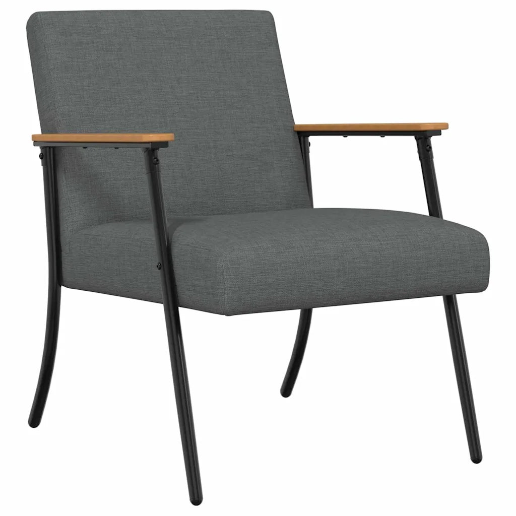 Poltrona-Divano Sedia-Poltroncina Grigio scuro Tessuto 978111