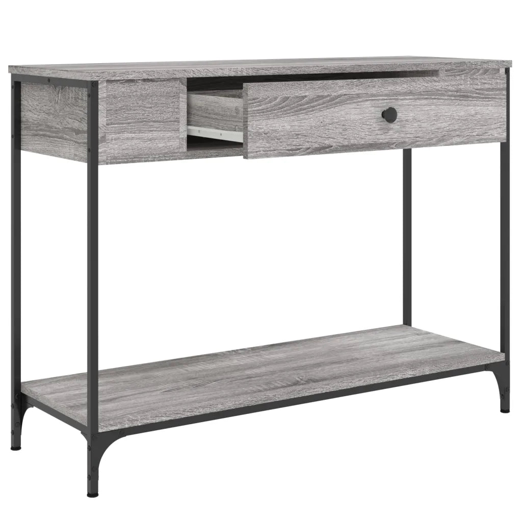 Tavolino Consolle | Tavolo d'Ingresso Grigio Sonoma 100x34,5x75cm Legno Multistrato