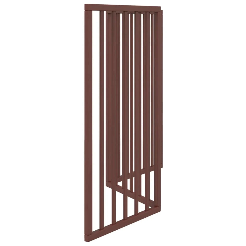 Cancelletto di sicurezza pieghevole per cani a 3 pannelli 150 cm legno di pioppo marrone 02_0023067