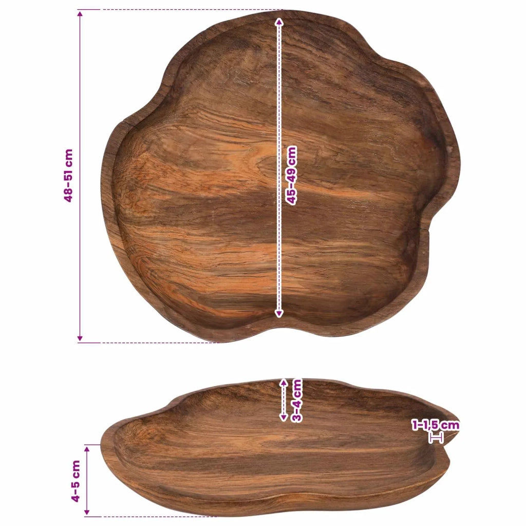Portafrutta JEPARA Marrone Teak Ø 50 cm 42010340
