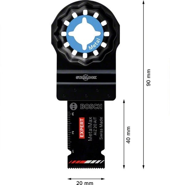 2608900012 - Lama per Multifunzione , AIZ20AIT , EXPERT for METALLO , 40 x 20mm