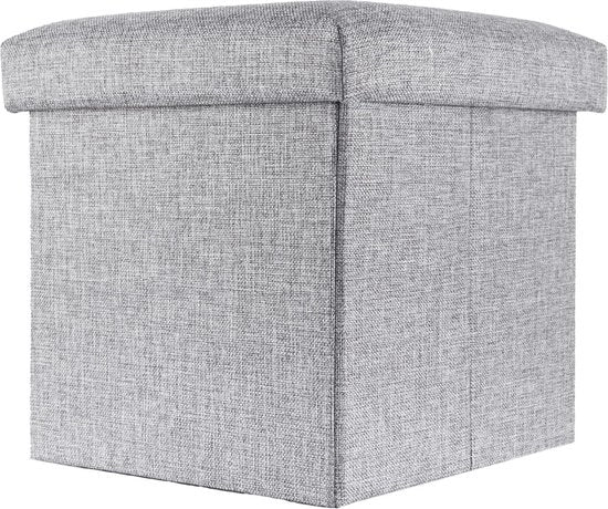 Cassa da sedere pieghevole multifunzionale 30x30x30 cm in FELS GREY - Cassa da appendiabiti e sostegno per piedi