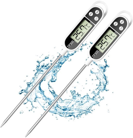 Termometro digitale universale per cucina con sonde lunga - Misurazioni precise per cucinare, cuocere e grigliare