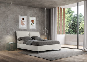 Letto Matrimoniale 160x210 cm con Rete Sleeper Bianco