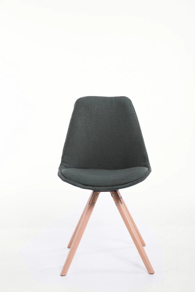 Sedia Toulouse in stoffa gambe tonde grigio scuro,natura