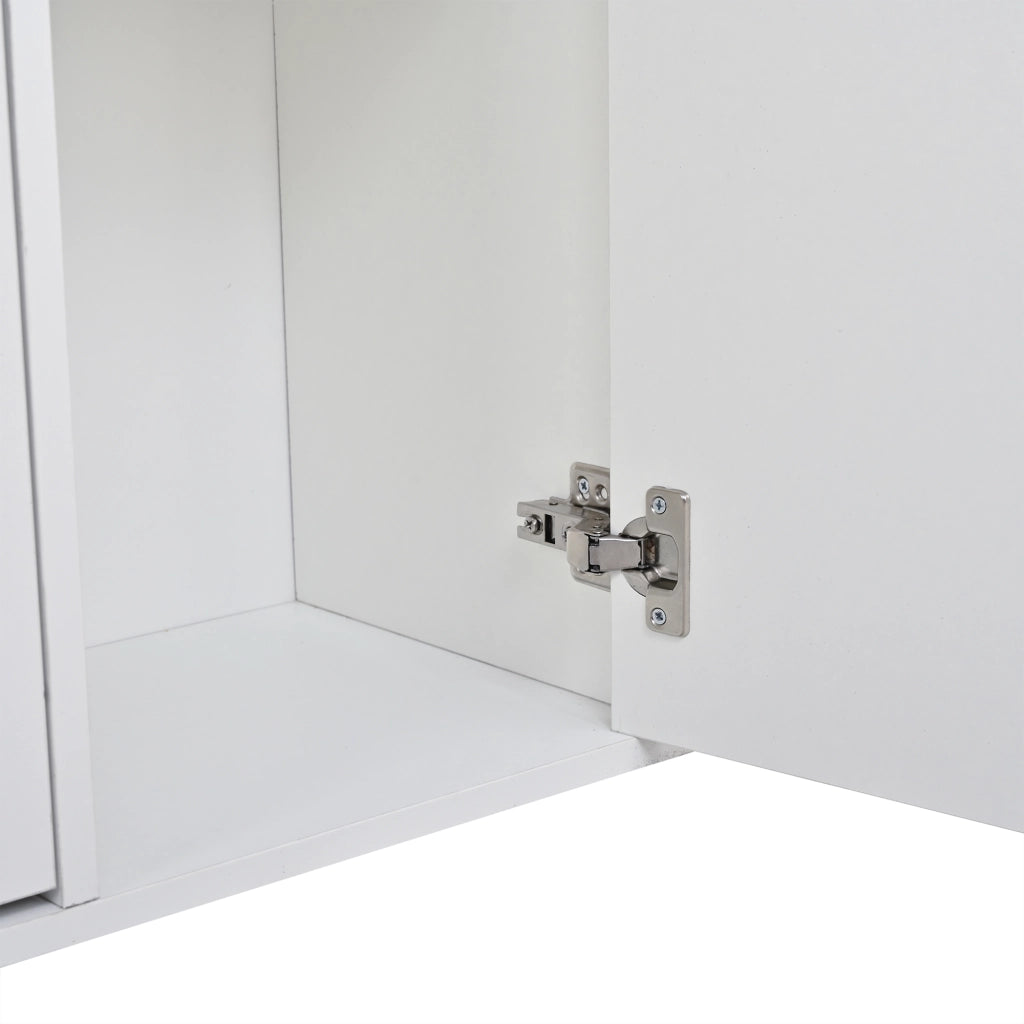 Set da ingresso, composto da scarpiera, specchio e ganci appendiabiti, mobile contenitore multifunzionale con cassetti, bianco