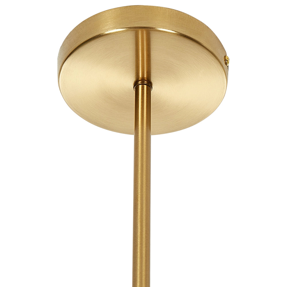 Lampadario a 13 luci di vetro bianco con paralumi a globo in ottone soggiorno salotto glamour