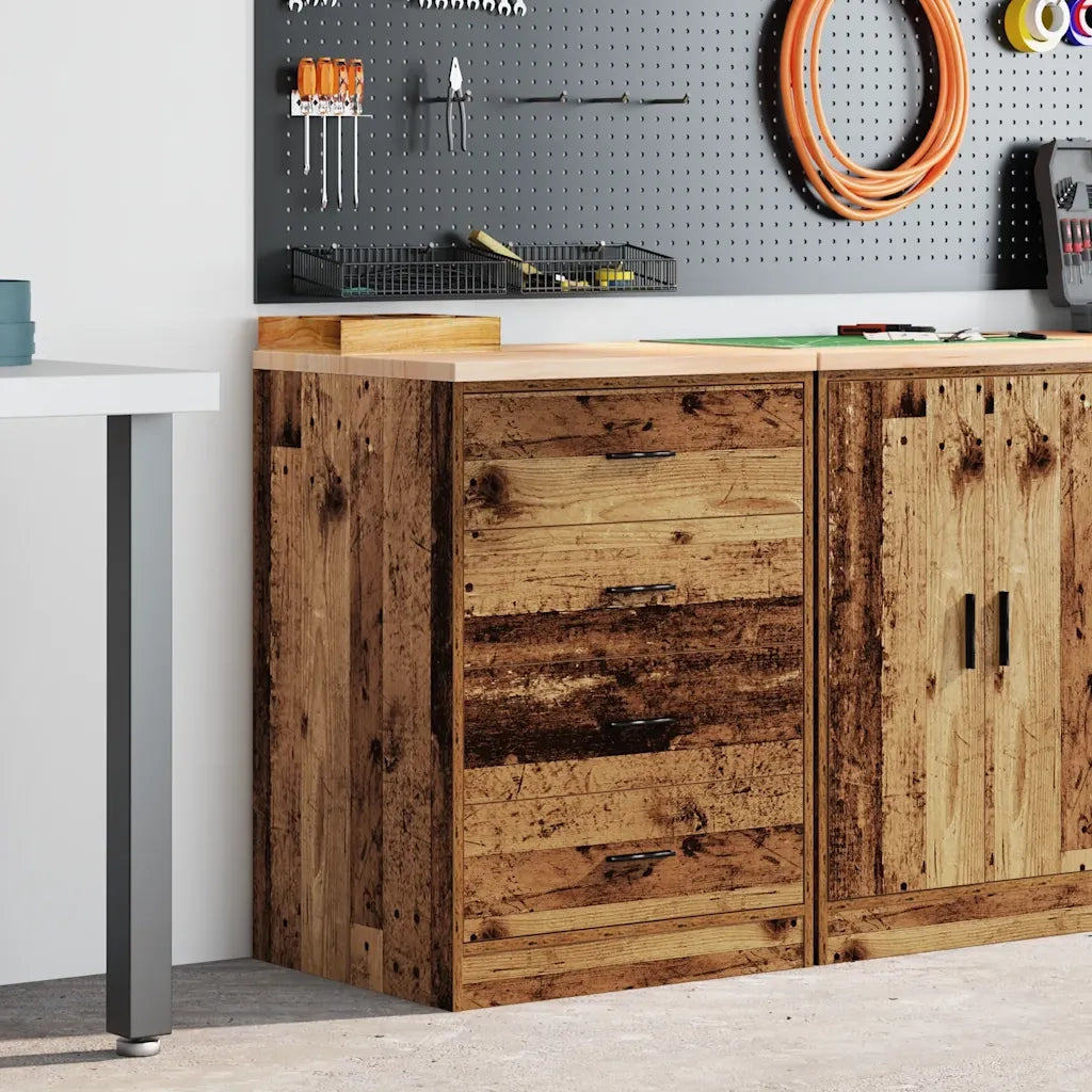 Armadietto da Garage in Legno Vecchio 60x51x85 cm 860605