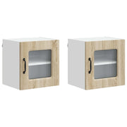 Set di 2 pensili da cucina moderni con ampio spazio contenitivo 40 x 31 x 40 cm realizzati in legno composito di rovere Sonoma 02_0053518