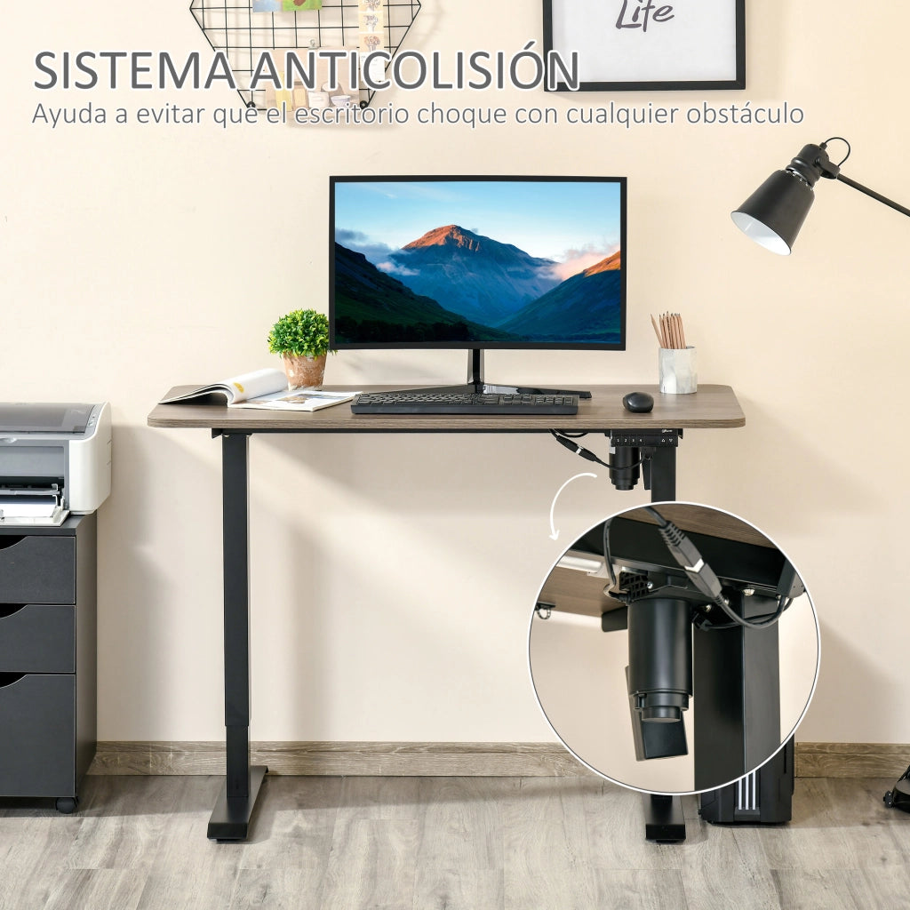 Scrivania regolabile in altezza ¨C zephmum ¨C 120x60x72-116 cm nero
