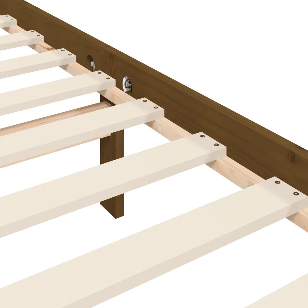 Giroletto con Testiera ambra 200x200 cm in Legno Massello 3193294