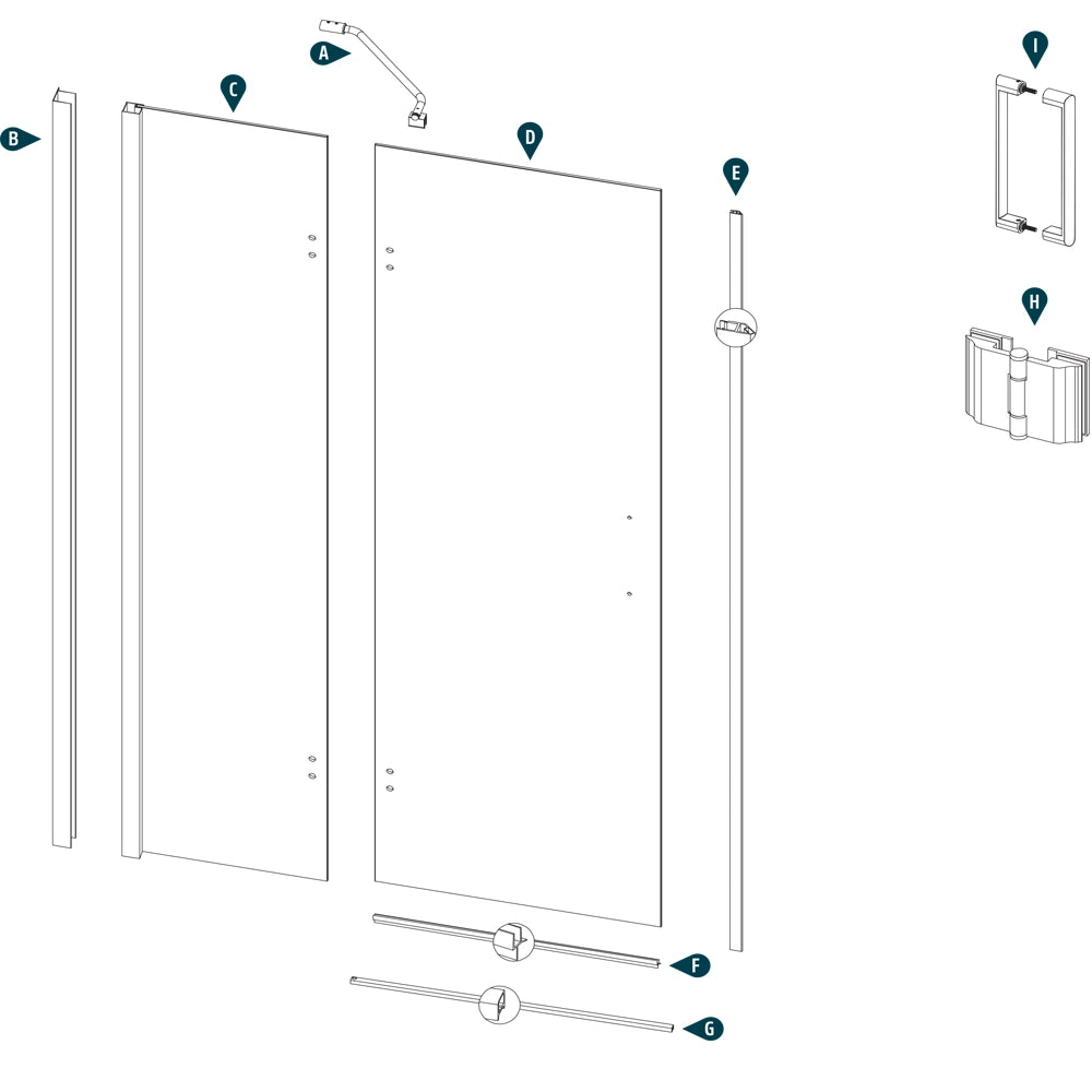 Ogomondo cabina doccia angolare con 2 ante battenti cristallo 8 mm *** misure 67-69x117-119xh195 cm, confezione 1