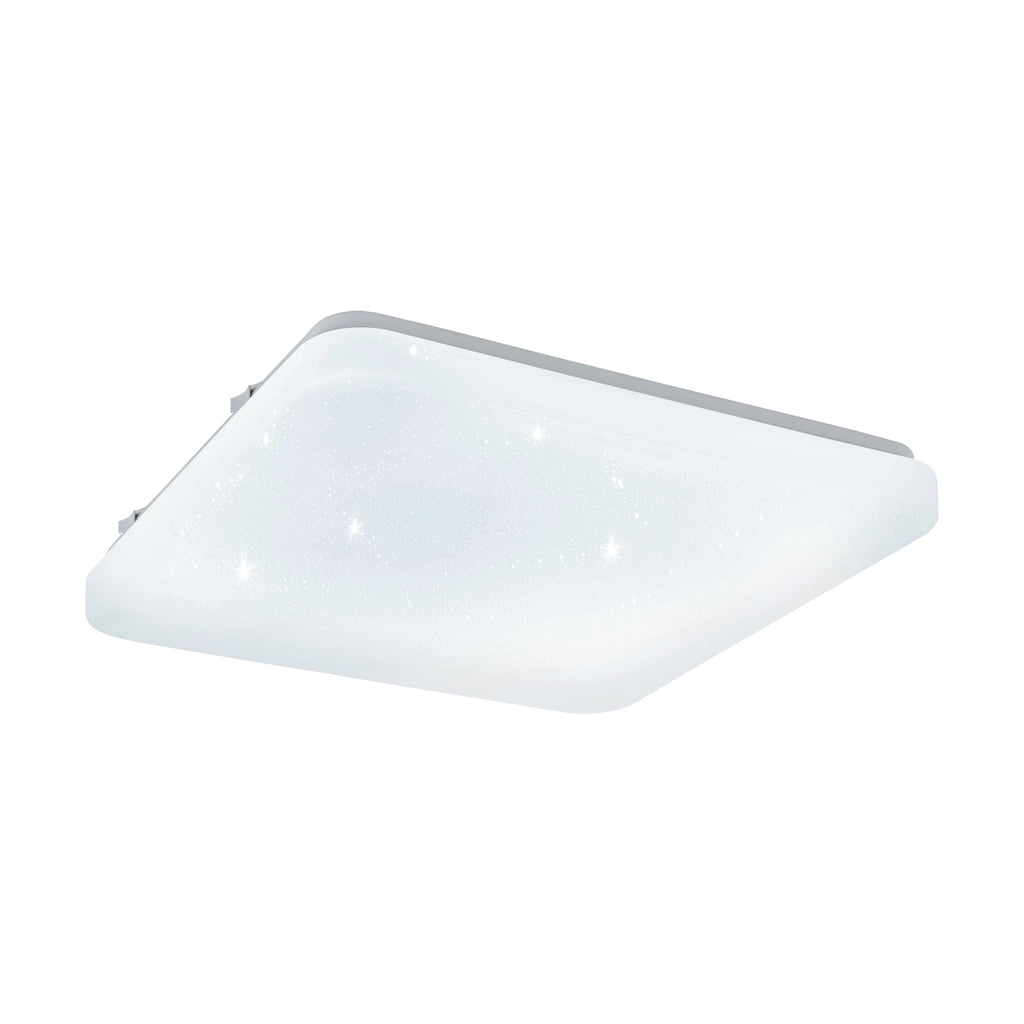 Plafoniera Moderna Frania-S Acciaio Bianco Luce Led Integrato 10W