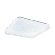 Plafoniera Moderna Frania-S Acciaio Bianco Luce Led Integrato 10W