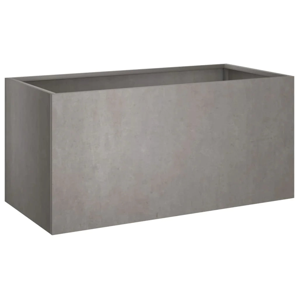 Fioriera rialzata per piante e fiori terrazza giardino 62 x 30 x 29 cm acciaio corten marrone 02_0037740